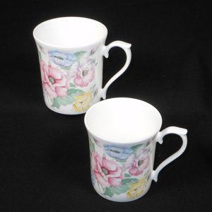 2 coffee mugs, Elite UK fine bone china